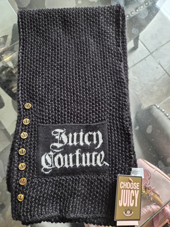 Juicy Couture Other - Vintage Juicy Couture Black Knit Beanie with Pink Accent Tag